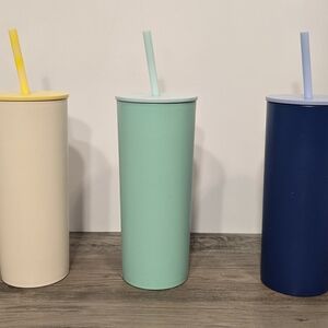 Room Essentials Trio Tumbler Set in Cream, Mint, and Navy
